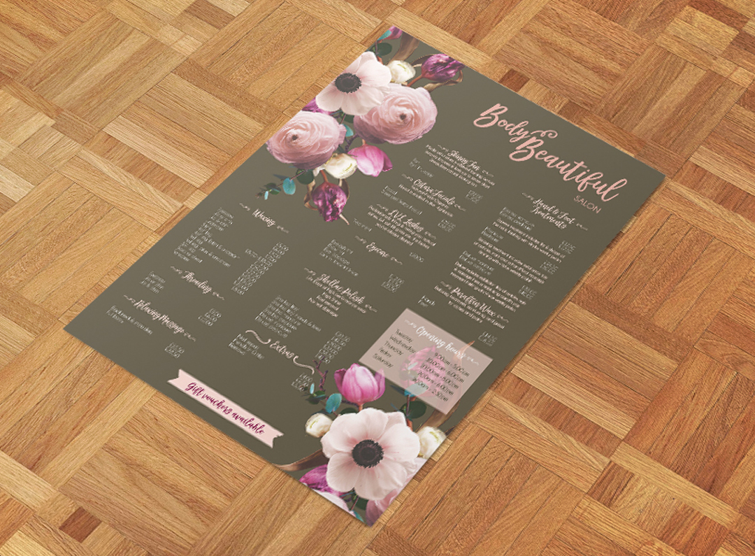 body-beautiful-salon-leaflet-design